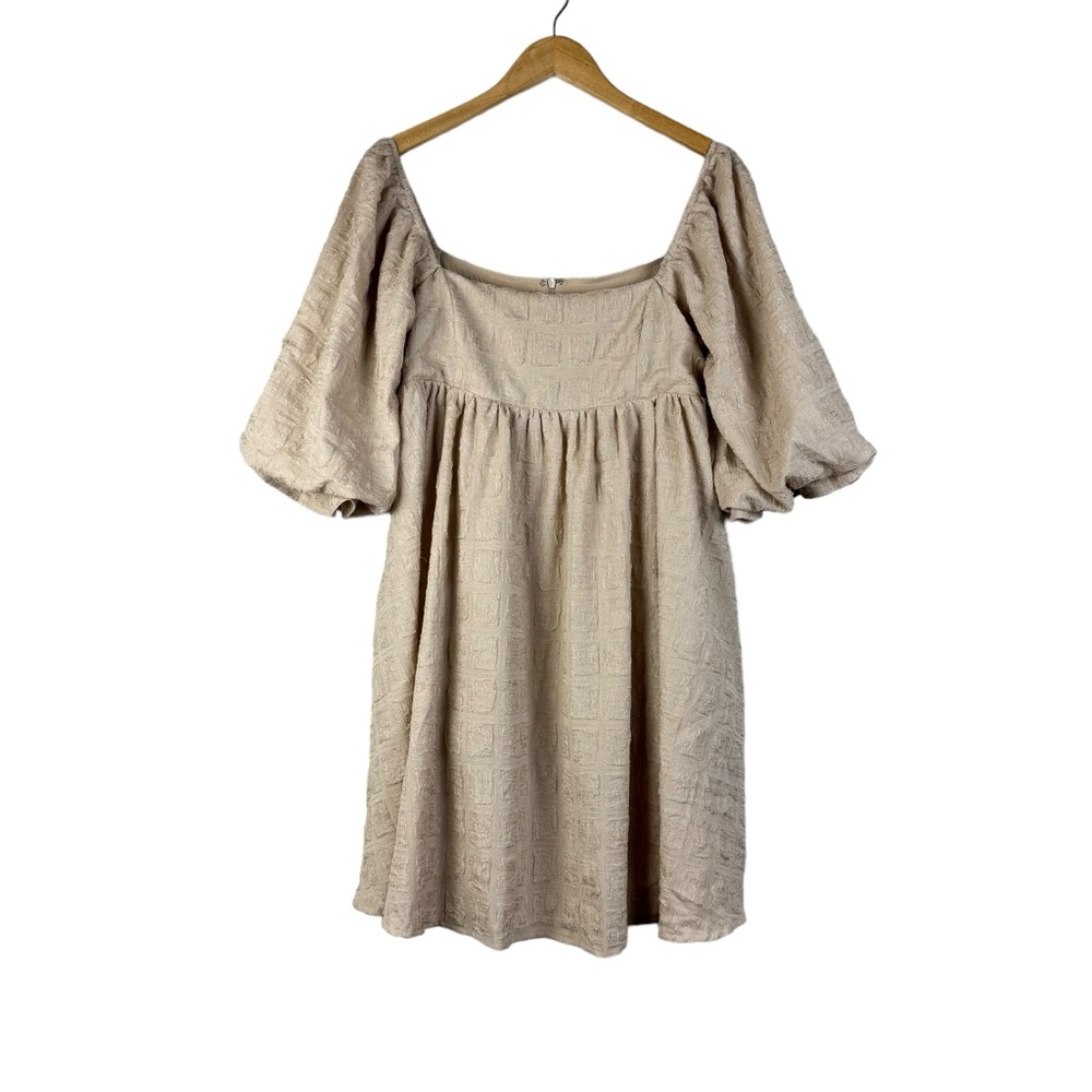 Sweet Lemon Babydoll Dress Size Large Sand Tan